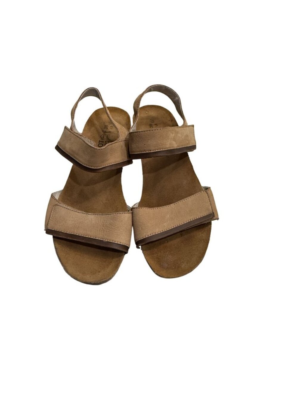 Naot Womens Beige Leather Sandals Size 39 Sz 8 Comfortable Adjustable Straps
